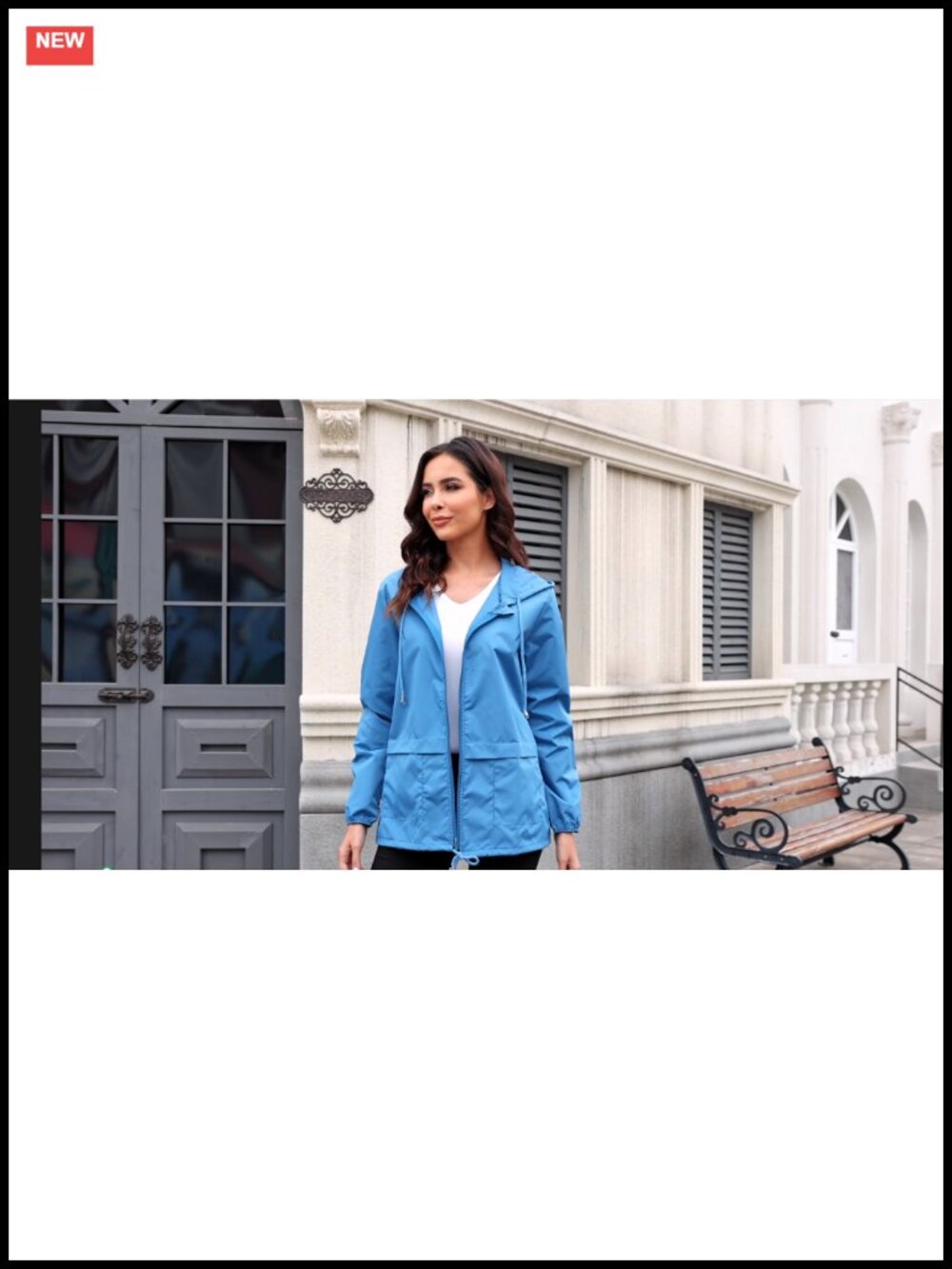Women's Lightweight Waterproof Rain Jacket with Hood - Picture 6 of 6